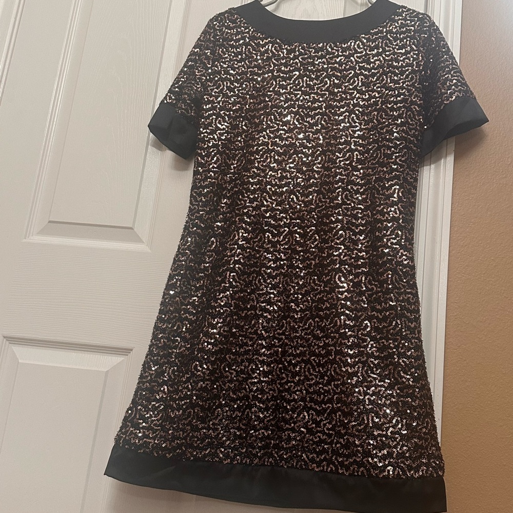 BRAND NEW SHEIN Black and Gold Sequin Dress